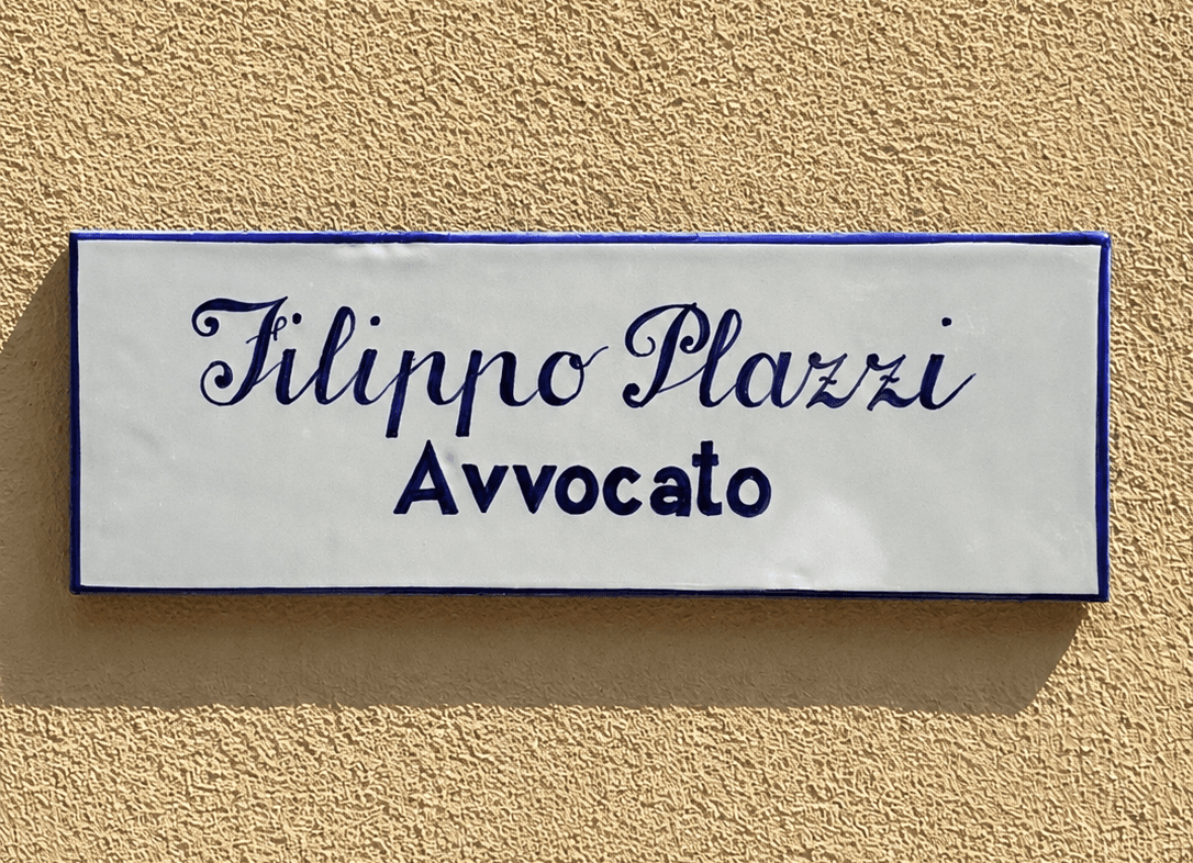 Targa Studio Legale Avv. Filippo Plazzi